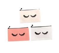 DEARMAMY 3 Pièces Trousse de Toilette Multifonction Toile Imprimée Décoratives Sac Compact pour Cosmétiques et Accessoires