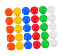 DEARMAMY 30 pièces Lot de Boules de Loterie PVC Ouvertes Couleurs Vives pour Jeux de Fête et Tirage au Sort Boules Loterie Colorées et Légères pour Activités Récréatives