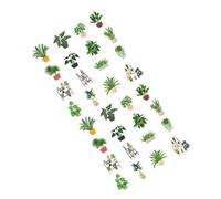 DEARMAMY 32 pièces Aimants Frigo Plantes Bonsai PVC Souples Décorations Magnétiques Résistantes pour Réfrigérateur Bureau et Maison