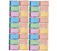 DEARMAMY 36 Feuilles de Budget Perforées 6 Trous Papier pour Suivi des Dépenses Planificateur de Trésorerie 6 Couleurs Fournitures de Bureau à Domicile Organiseur de Budget Portable