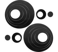 DEARMAMY 36 Stickers Muraux Autocollants Miroir Amovibles en Acrylique Noir Décoration Murale 3D pour Salon et Chambre Set de 36 Pièces pour Maison Moderne et Polyvalente