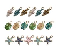 DEARMAMY 39 Pièces Breloque Bijoux en Alliage Forme Coquillage et Conque | DIY Bijoux, Style Océan Frais, Usage Famille et Loisirs Créatifs, Pièce Sûre et Résistante