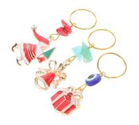 DEARMAMY 3pièces Accessoires De Cheveux De Bijoux De Cheveux Avec Charms De Père Cloche Et Boîte Accessoires Émaillé Pour Dreadlocks Et Tresses Pour Fêtes