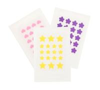 DEARMAMY 3pièces Anti-boutons Pour Visage Forme De Cœur Étoile Fleur Autocollants Hydrocolloïdes Pour Couvrir Imperfections Et Acné Stickers Pour Peau