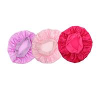DEARMAMY 3pièces Bonnet Nuit Garçon Fille Large Bord Souple Couleurs Pastel Confortable Respirant Pour Dormir Maintien Cheveux Garçon Fille
