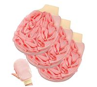 DEARMAMY 3pièces Moufle Exfoliante Double Face Éponge Végétale Douce Nettoyant Peau Morte Pour Femme Et Homme Accessoire Douche Et Spa Nettoyage Profond Et Doux Du Corps