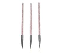 DEARMAMY 3Pièces Nail Art Brush Set Professional Nail Drawing Pens With Dual Tips For Fine Lines And Detailing For DIY Nail Designs And Art Projects