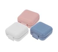 DEARMAMY 3pièces Pilulier Hebdomadaire Avec Compartiments Boîte à Pilules Compacte Pour Voyages Pour Médicaments Vitamines Et Compléments Alimentaires