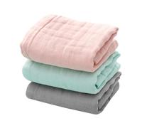 DEARMAMY 3pièces Serviettes Garçon Fille Mousseline Débarbouillettes pour Essuyer la Bave et Nettoyer le Visage Lot de Né