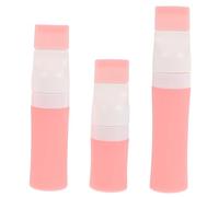 DEARMAMY 3Pièces Travel Silicone Bottles Set Refillable Shampoo And Lotion Containers Leakproof And Portable Toiletry Travel Accessories