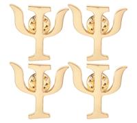DEARMAMY 4 Broches Psychologue Lettres Grecques Épingles Métalliques Élégantes Pour Femme Accessoires Pour Manteaux Sacs Cadeau Psychologue Idéal