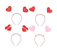 DEARMAMY 4 Pièces bandeau saint valentin lunettes de soleil en forme de coeur bandeaux de maquillage pour femmes hair charms hair toppers bandeaux décoratifs Chapeaux pour la Saint-Valentin