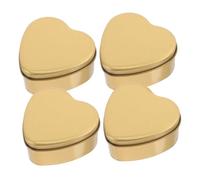 DEARMAMY 4 pièces Boîte Tin de Forme de Cœur pour de pour Saint Valentin Stockage Pratique pour et Souvenirs Conception Sûre et