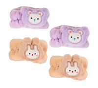 DEARMAMY 4 Pièces Bracelet Éponge Douce Colorée et Filles Bandeau Absorbant Eau Humidité et Pratiques