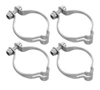 DEARMAMY 4 Pièces Clip de Câble de Vélo Guide de Câbles de Vélo Pince Métallique Réglable en Métal Argenté Clip-on Fixation Sécurisée Installation Facile Compatible Bike Cable Housing