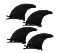 DEARMAMY 4 Pièces Cornes Cosplay Arcs De Cheveux Pince à Cheveux Cornes Cosplay De Petites Cornes Bœuf Queue De Démon Pinces à Cheveux En Corne De Diable Bandeaux Goth Groupe En Tissu Black