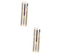 DEARMAMY 4 pièces Crayon Sourcils Double Tête avec Brosse Crayon Permanent et Pommade Colorante Naturelle Café Maquillage Professionnel des Sourcils