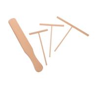 DEARMAMY 4 pièces Kit Étaleur et Spatule à Crêpes Bois Forme T Ustensiles de Cuisine Résistants et Faciles à Nettoyer pour Pancakes et Galettes
