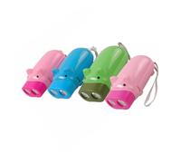 DEARMAMY 4 pièces Lampe de Poche Portable Manuelle Forme de Cochon Lampe Torche Légère et Rechargeable Accessoire Éclairage Pratique pour Garçon Fille et Activités Couleur Aléatoire