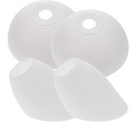 DEARMAMY 4 pièces Lot de Abat-jours Plastiques Inclinés Forme Cheval Diffuseur Lumière Doux Remplacement pour Lampe Maison et Hôtel Installation Facile Blanc Simple et Moderne