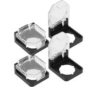 DEARMAMY 4 pièces Lot de Caches Boutons de Protection Housse Anti-poussière Plastique pour Bouton Poussoir Start Protection Facile pour Interrupteur Alimentation PC et Usage Domestique