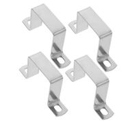 DEARMAMY 4 pièces Lot de Colliers de Serrage Tube Carré Acier Inoxydable Supports Montage U Robustes Équerres U pour Fixation Rapide Portes Fenêtres et Conduits