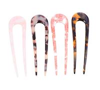DEARMAMY 4 Pièces Peigne en épingle à cheveux hairpin barrette hair pin hair bow fourches à cheveux en forme de u petit épingle à cheveux rétro Clip de à cheveux acide acétique