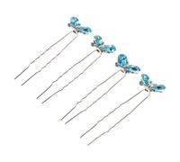DEARMAMY 4 Pièces Pins à Cheveux Forme de U avec Strass Accessoires de Coiffure Décoratifs pour Filles Épingle à Cheveux de Mariée de Fête