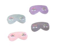 DEARMAMY 4 Pièces Rainbow Broidered Hairband Nuit Pour Filles Adultes Dormir Patch Yeux Cache-oeil Arc-en-ciel Cache-yeux Arc-en-ciel Masques De Sommeil En Tissu Couleur Aléatoire