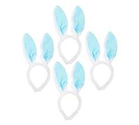 DEARMAMY 4 Pièces Serre-tête Oreilles de Lapin Peluche Bandeau Lapin Mignon pour Fête Cosplay Accessoire Décoratif pour Célébrations pour Halloween et Pâques