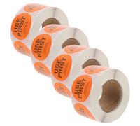 DEARMAMY 4 Rouleaux D’Étiquettes Autocollantes « à Utiliser Avant le » pour Contrôle des Stocks Alimentaires Étiquettes Rondes 38X38 MM Couleur Cuivre Orange 500 Pièces par Rouleau