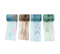 DEARMAMY 4 Rouleaux de Ruban Adhésif Washi Décoratif Aquarelle 15 MM X 5 M pour Scrapbooking Journal Intime et Loisirs Créatifs Couleurs Aléatoires Set de Masking Couleur Aléatoire