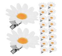 DEARMAMY 48 Pièces Mini Pinces à Cheveux Marguerite Élégantes et Légères Barrettes Fleur Artificielle Résistantes Décoloration pour Femmes et Filles Accessoires de Coiffure pour Mariage