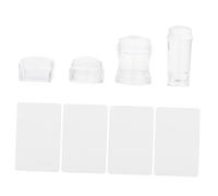 DEARMAMY 4Ensembles Nail Art Outils Estampage Pour Ongles Transparent Pour Créations De Nail Art à Domicile