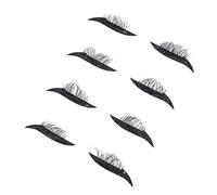 DEARMAMY 4Paires Autocollants de Yeux Pailletés Autocollants de Faux Cils Eyeliner Noir Accessoire Cosmétique Pratique et Élégant pour Regard Éblouissant