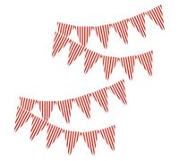 DEARMAMY 4pcs Bannières et Drapeaux de Fête à Thème Carnaval, Bannière de Célébration en Papier, Fanions Triangulaires à Motifs Joyeux, Réutilisable, pour Fêtes D'anniversaire Garçon