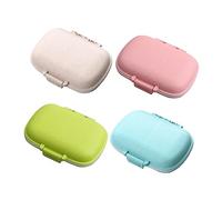 DEARMAMY 4Pièces à Portable Avec Compartiments Organisateur De Médecine Pour Voyage Et Rangement Prévention Oubli De Prise De