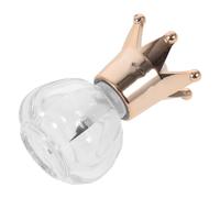 DEARMAMY 4Pièces Bouteilles Verre Vides Pour Vernis à Ongles Couvercles Couronne Contenants Pour Nail Art