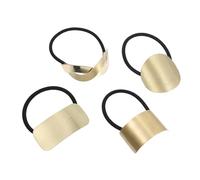 DEARMAMY 4pièces Élastiques Cheveux Métal Attaches Queue De Cheval Créatives Pour Femmes Formes Originales Et Maintien Ferme Accessoires Coiffure Élégants