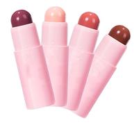 DEARMAMY 4pièces Kit Lèvres Rouges à Lèvres Mats Et Soin Hydratant Léger Longue Tenue Pour Femmes Fini Velouté Non Desséchant Couleurs Riches Et Élégantes