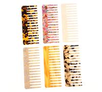 DEARMAMY 4pièces Peignes Démêlants Acétate Large Denture Anti-statique Ergonomiques Pour Cheveux Épais Ondulés Et Bouclés Coiffage à Domicile Et Salon