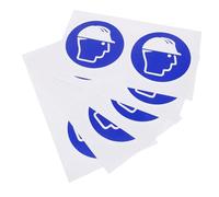 DEARMAMY 5 Feuilles Autocollants de Sécurité Autocollants Ø pour Casque Obligatoire Étiquettes Avertissement Durables Résistantes Aux Intempéries Adhésifs pour Machines et Chantiers