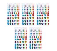 DEARMAMY 5 Feuilles Autocollants Diamant Acryliques pour Filles