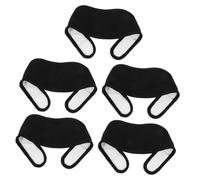 DEARMAMY 5 Pièces aide au sommeil confortable Cou peau huile de castor BIO roulette enveloppement à l'huile de aide à la relaxation utile Flanelle Black