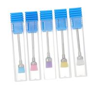 DEARMAMY 5 Pièces brosse à ongles pinceaux ongles cleaner ongles nail cleaner décapant électrique mains dissolvant kit de nettoyage des ongles la poussière des ongles Métal