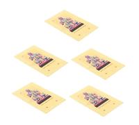 DEARMAMY 5 pièces Cartes Tai Sui Dorées Année du Cheval Amulettes Bouddhistes Métal Protection Spirituelle pour Santé Richesse et Paix Édition Exclusive