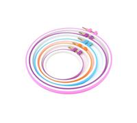 DEARMAMY 5 pièces Cercles à Broder Point Croix Ajustables Ensemble de Cerceaux Broderie Mixte Grandes et Petites pour Accessoires Couture Artisanat