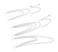 DEARMAMY 5 Pièces Chaîne de Cheveux Tressée Punk Métal pour Filles Accessoires Étoile pour Queue de Cheval et Tresses Bijoux de Tête Hip-hop pour Festival et