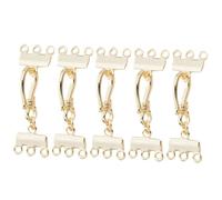 DEARMAMY 5 pièces Connecteurs pour Colliers Inoxydable Fermoirs Séparateurs Superposés pour Fabrication de Bijoux DIY Accessoires Bracelets et Colliers Résistants