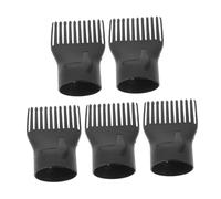 DEARMAMY 5 Pièces diffuseur cheveux bouclés Embout concentrateur de coiffage pinceau voyage sèche-cheveux brosse sèche-cheveux double tension sèche-cheveux multifonction pa (nylon) Black
